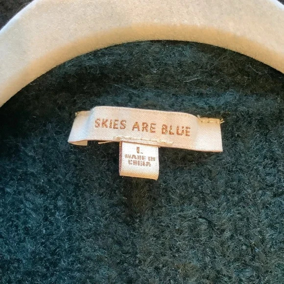 Skies Are Blue Dark Green Cardigan with Crystal Buttons - Picture 6 of 7